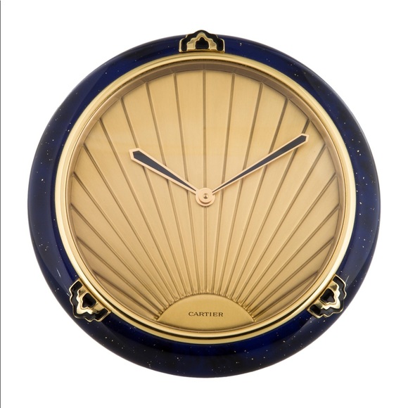 Cartier LAPIS gold tone ART DECO DESKTOP CLOCK.π - Picture 4 of 8